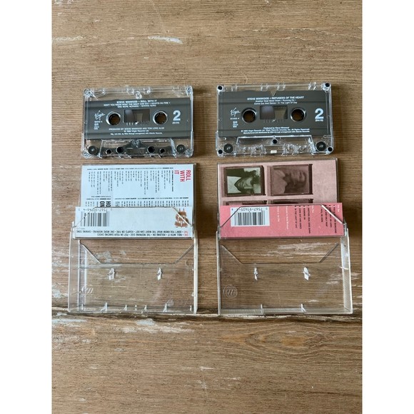 2 Vintage Steve Winwood Music Cassette Tapes Roll With It Refugees of the Heart - Picture 4 of 4